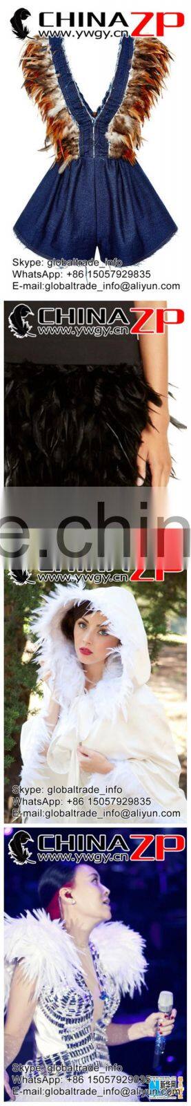 ZPDECOR Plumage Manufacturer Wholesale Cheap Cock Fringe Directly Dyed Light Pink Rooster Saddle Feathers Trims
