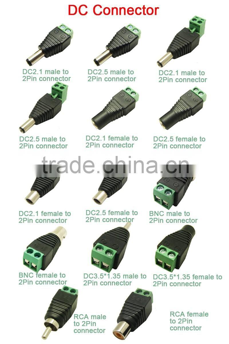 5.5*2.1 5.5*2.5 male DC connector / DC Plug /DC adapter terminal block with push-button