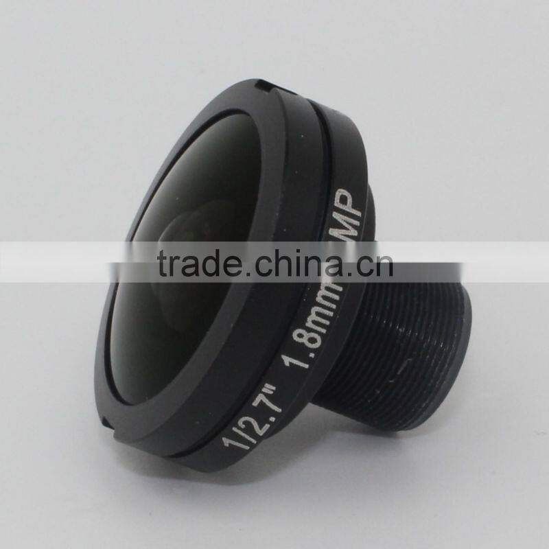 metal and glass body optical lens ir filter 1.8mm m12 wide angle lens cctv camera lens