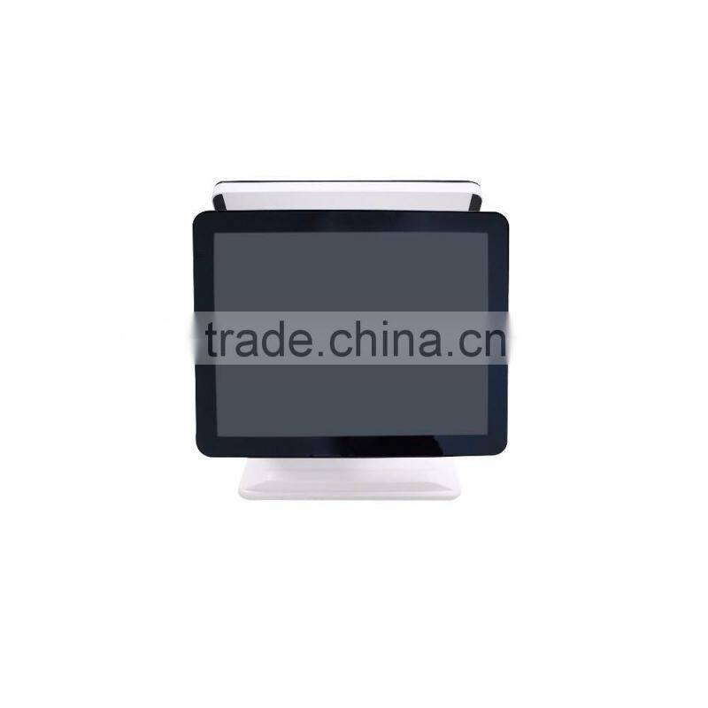 Hot sale 15 inch dual screen pos system with big memory