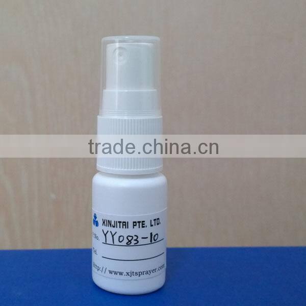 10ml HDPE Oral Spray Bottle in Wide Cylinder Shape, with Rotatable Long Nozzle