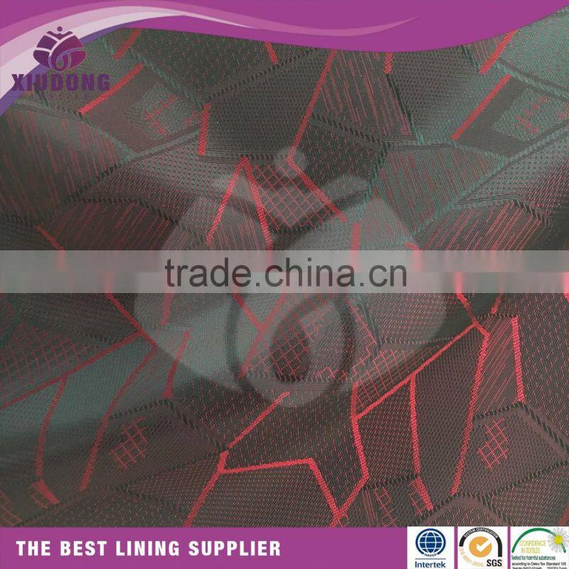 Comfortable antistatic poly viscose jacquard lining fabric