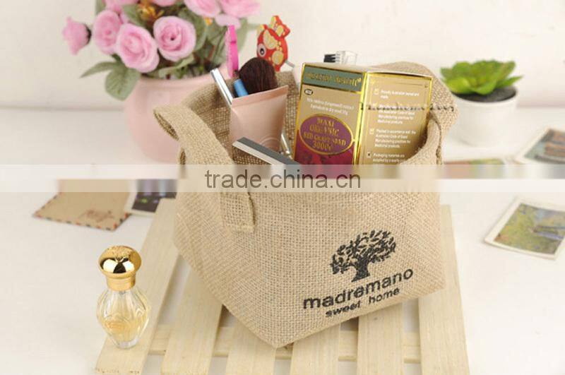 Linen Cotton Stuff Storage Drawstring Bag Laundry Toys Tidy Nappies Craft