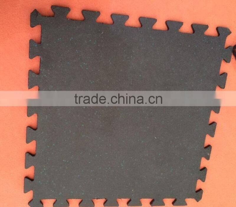 Gym Interlocking rubber tiles Factory price interlocking rubber flooring