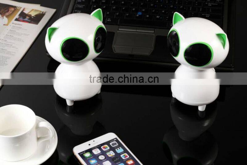 2015 Portable Cute cat design mini usb speaker for computer and cellphone