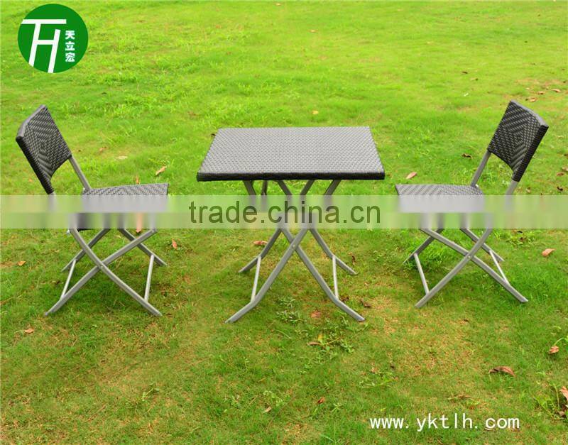 Outdoor Table Folding Rattan Cafe Table