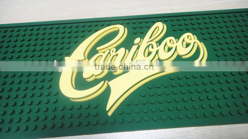 Eco-Friendly Soft Silicone PVC Logo Bar Rail Mats