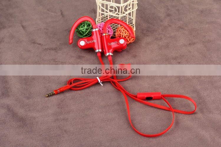 Ear-hook competitive good quality earphones Cable Wired headphone mobile WP headsets with mic
