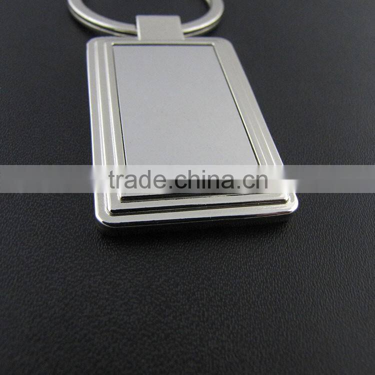 Low price metal laser engraving 2d round keychain