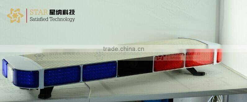 police car led warning light bar, 100 watt speaker, red blue led warning lightbar