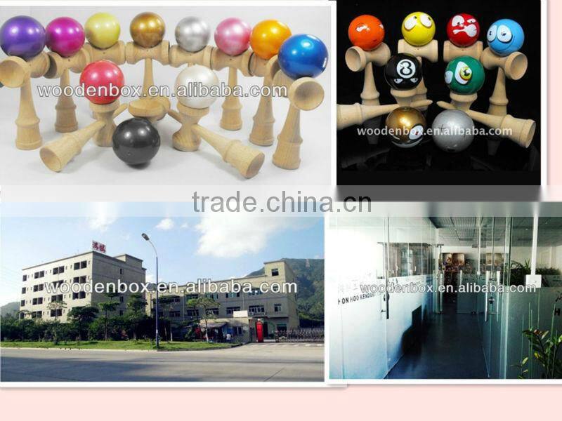 Wholesale 2014 Wood Kendama Toy With Colorful Balls