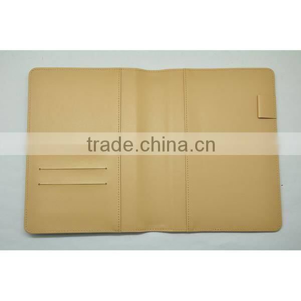 Custom journal covers with embossed logo and elastic band closure