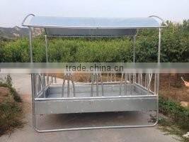 Hot dip galvanized square horse hay feeder with roof