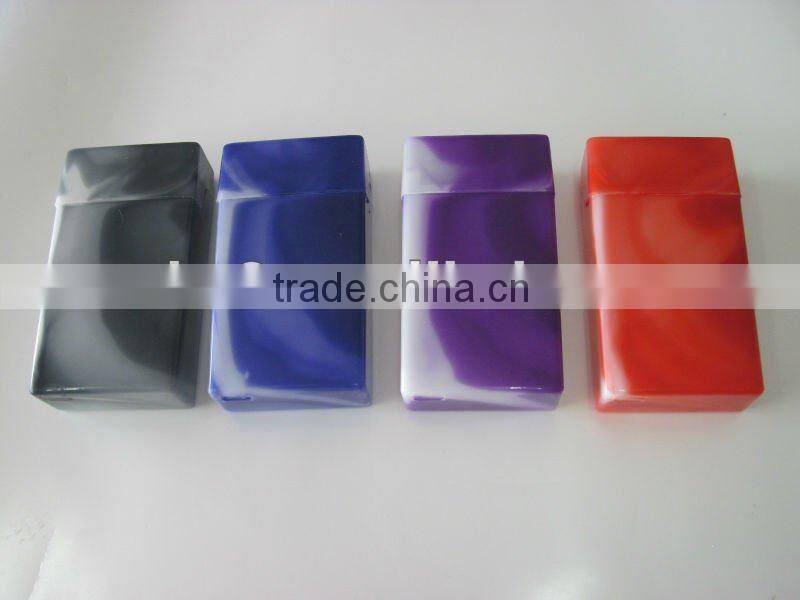 2012 Hot selling. Automatic open plastic cigarette case. Water transfer painted plastic cigarette box.