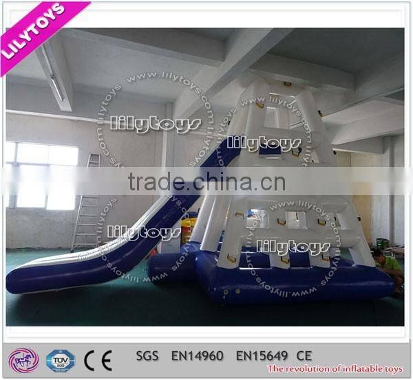 Lilytoys top hot welding SGS inflatable floating water slide, inflatable stair water slide