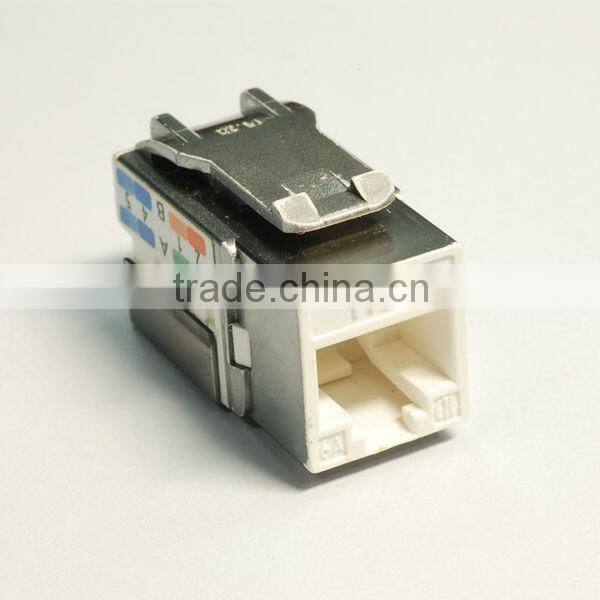Coated Cat 6A RJ45 UTP Keystone Jack