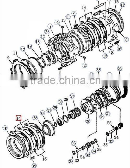 Shantui bulldozer SD13 clutch plate 10Y-15-00005