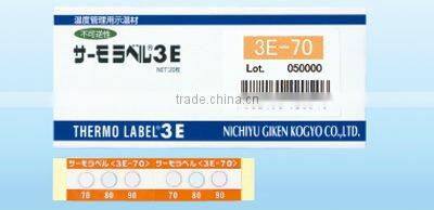 Temperature indicator label for train axle/3 Level/Irreversible/From 40 to 250 deg.C