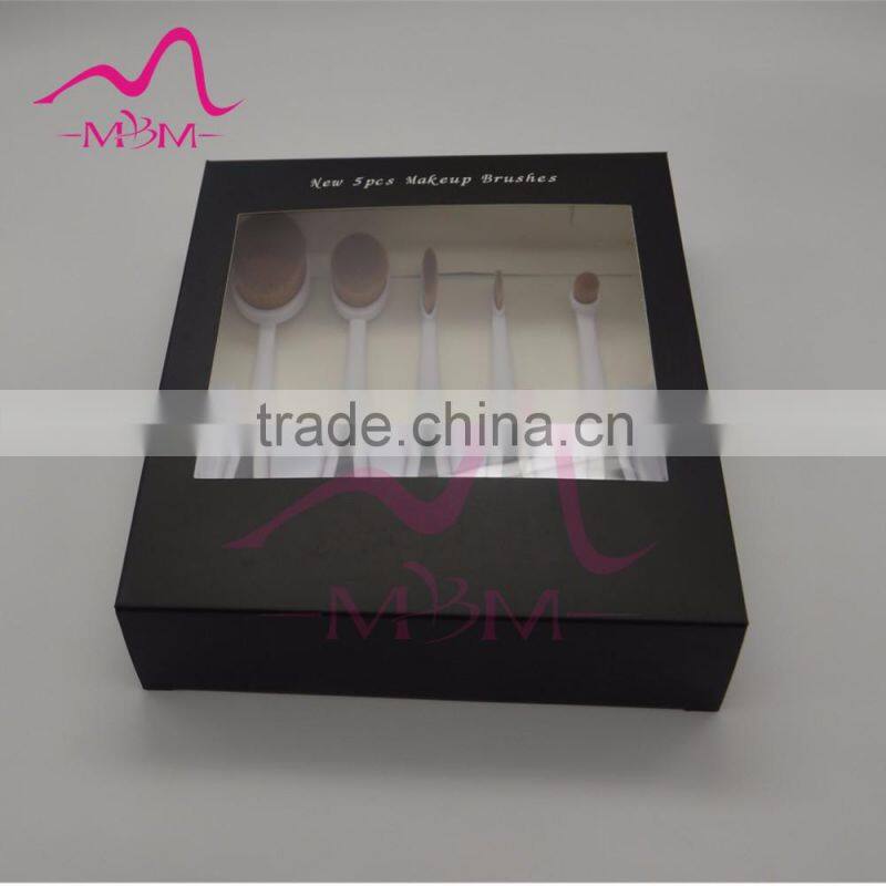 Wholesale China rose gold oval makeup brush set
