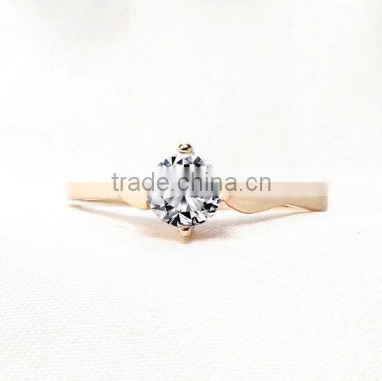 Wholesales Fashion Gold Color Gift Finger Amethyst Ring Wedding Plated