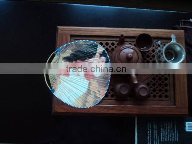 Promotional gift the best bamboo paper fan can have your own design