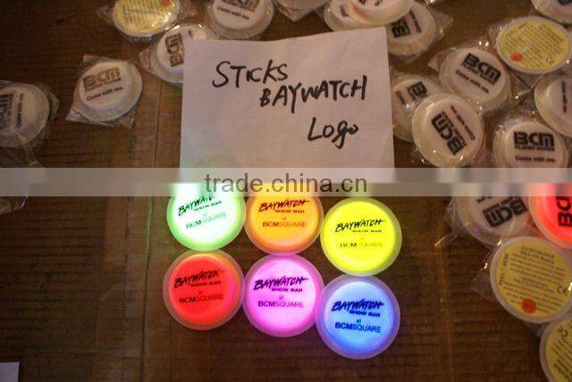 Round glow badge,glow in dark badges
