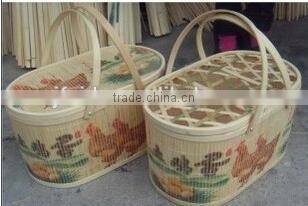FD - 15861 Natural handicrafts bamboo gift basket with liner
