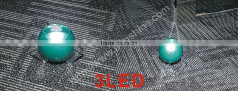 green hot round night light sensor with 3led indoor human