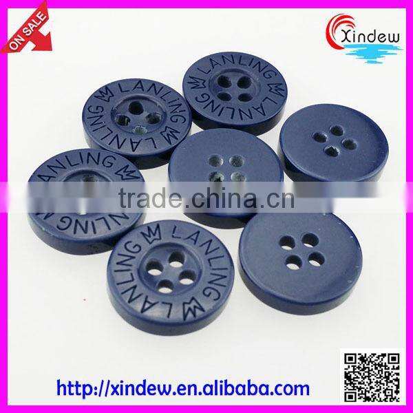 Plastic resin letter buttons factory garment accessories