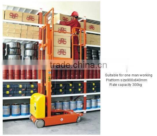 Electric Stacker Battery Operated Aerial Platform Order Picker Truck