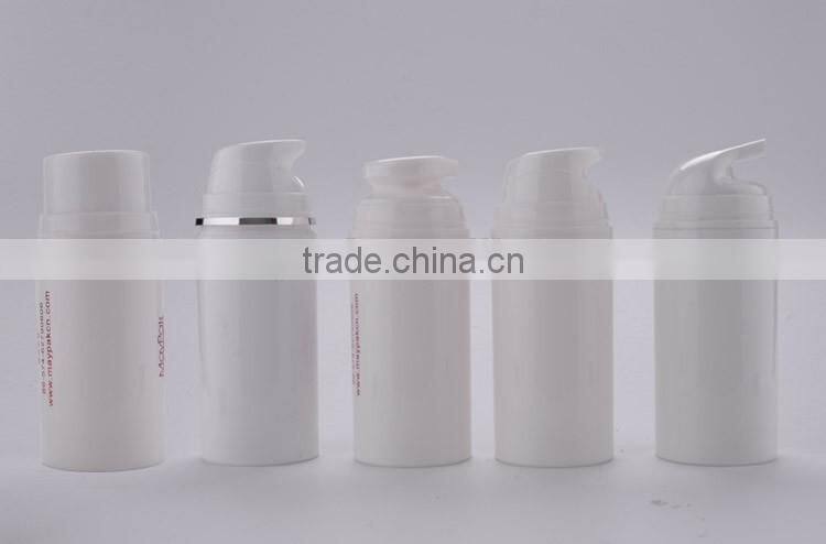 All White Empty Plastic Airless Bottle