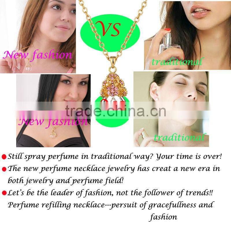 Fancy 5ml Mini Glass Fashion Jewelry Perfume Pendant Necklaces