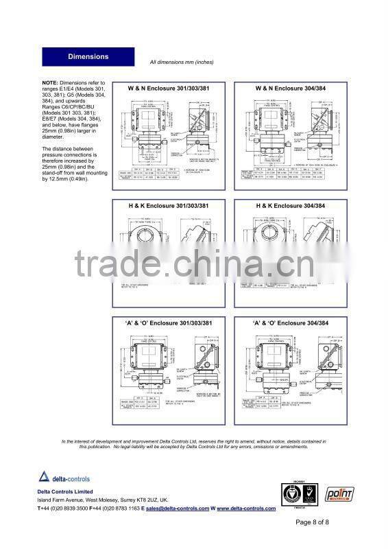 Pressure switch Delta-control 300 Series