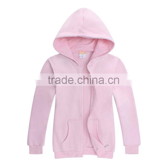 2015 sublimation 100% combed cotton plain black zipper hoodie for sale