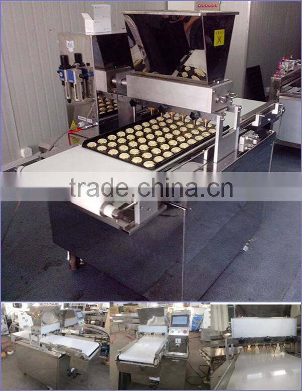 PLC wire cut biscuit depositor cookie forming machine with filling