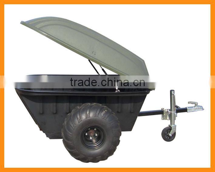 300kgs capacity ATV Tow Behind Trailer 2 wheel rear trailer for amphibious vehicle accessary