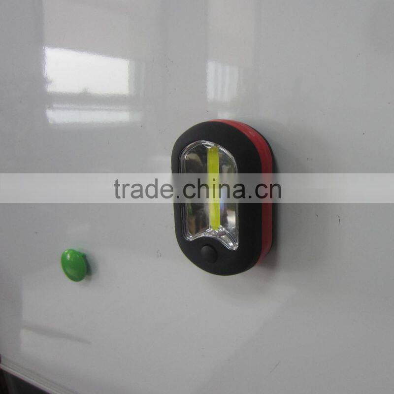 3 LED+COB Magnetic Rubber Print Emergency Work Light With Hanger Hook