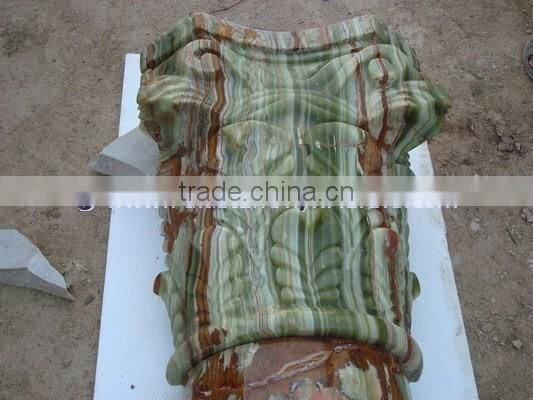 LATEST DESGINE ONYX COLUMNS AND PILLARS CARVING TOPS