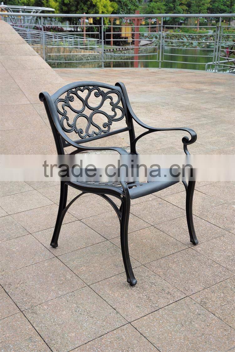Square table & KD chairs aluminum balcony furniture