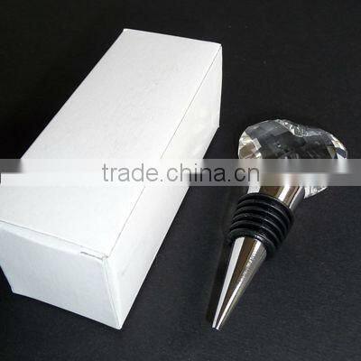 wholesale heart shape crystal wine bottle stopper