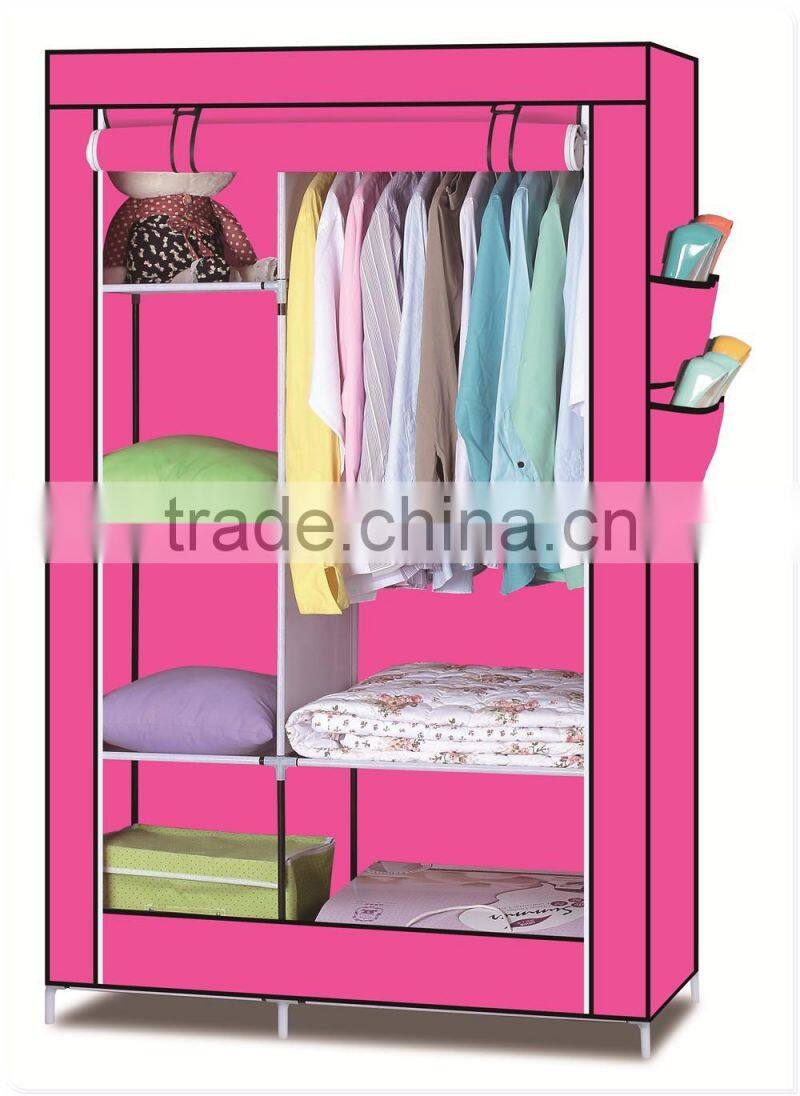 Portable Clothes Closet Non-woven Fabric Wardrobe Storage shelf Organizer