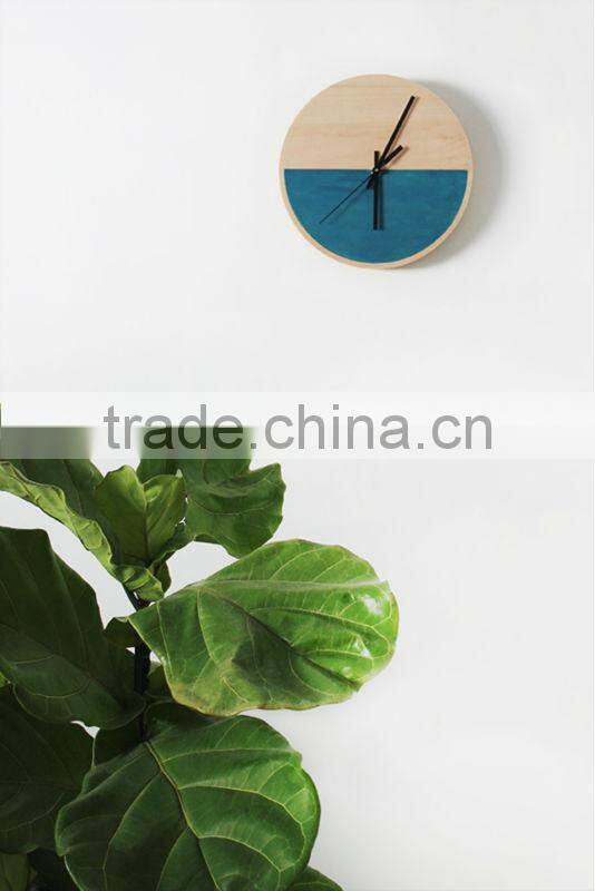 Personalized Wooden Painting Clock for Home Decoration Laser Pattern CNC Design