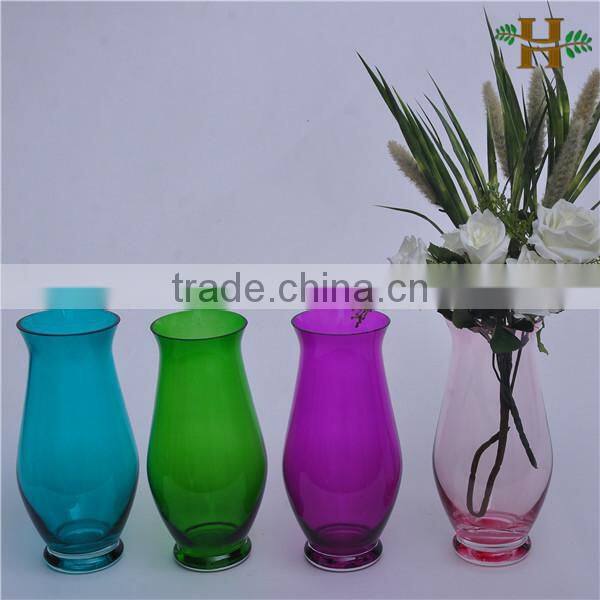flower shaped spray color glass vases wholesale