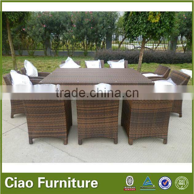kitchen table sets/hot sell rattan living dining table and chair sets