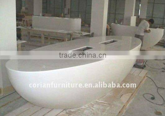 Custom sized coiran acrylic solid surface hotel lobby furniture