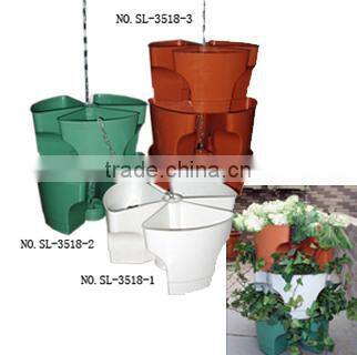 stackable plastic flower pots plastic pottery corner planter vertical garden modules