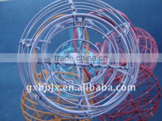 Wire small storage gift basket with handle