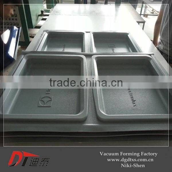 ABS dark grey rectangle plastic thermoforming tray