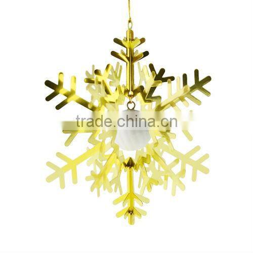 Hot Sale Metal Christmas Snowflake Hanging Ornament Stand with Porcelain Ball Pendant WS331-SS10100B