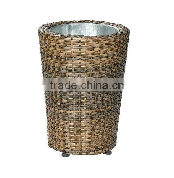 PE Rattan/Wicker Garden Flower Pot